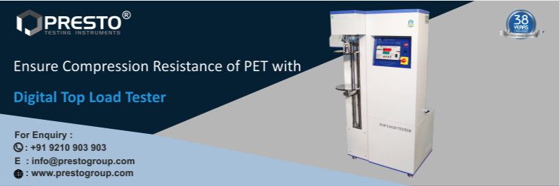 Ensure Compression Resistance Of PET With Digital Top Load Tester